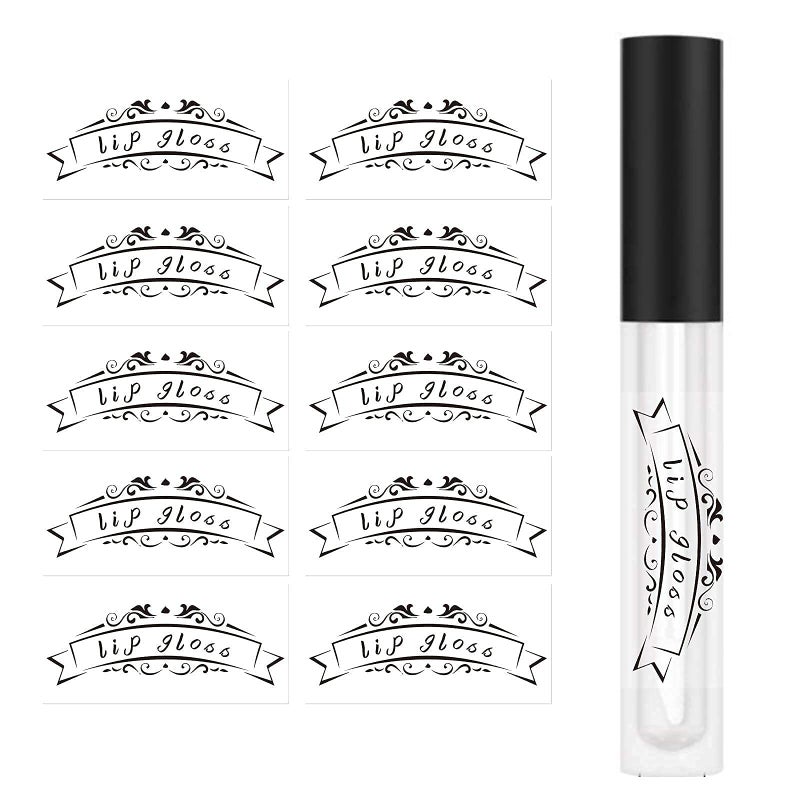 Besttile Lip Gloss Tube Stickers,2x1 Inch Clear Roller Bottles Stickers,Waterproof Label for Personalized DIY Lip Gloss Bottle,200 Pcs Per Pack - Image 1