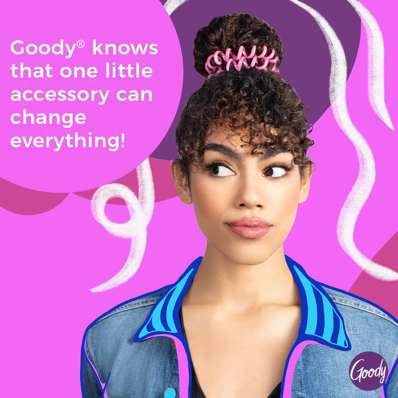 Goody Kids Hair Coils - 8 Count, Assorted - Dentless Jelly Bands Ponytailers for Women, Teens & Girls to Style & Secure Hair - Pain-Free Accessories For All Hair Types - Image 4