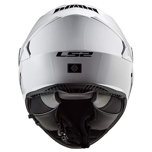 LS2 Helmets Assault Full Face Motorcycle Helmet W/SunShield (Gloss White - X-Large) - Image 3