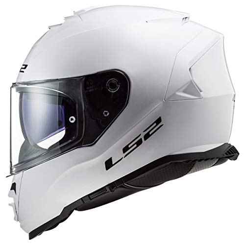 LS2 Helmets Assault Full Face Motorcycle Helmet W/SunShield (Gloss White - X-Large) - Image 2