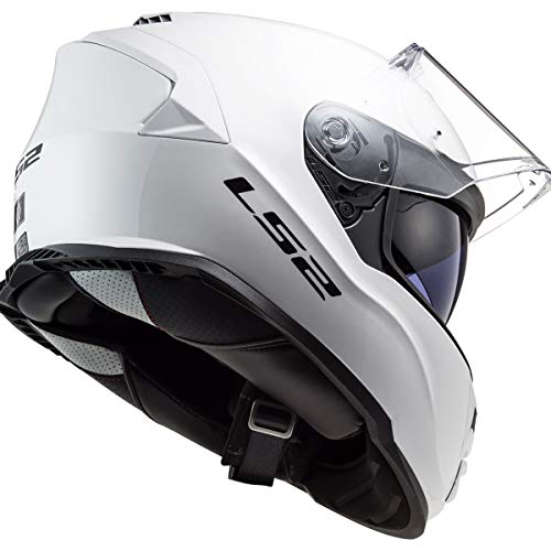 LS2 Helmets Assault Full Face Motorcycle Helmet W/SunShield (Gloss White - X-Large) - Image 5