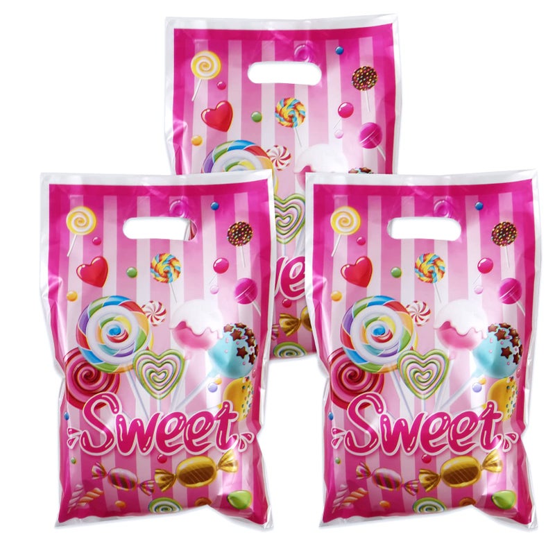 Rainmae 50 Pcs Candyland Goodie Gift Bags Lollipop Candy Party Favors Treat Family Goody Bags for Sweet Candy Theme Kids Birthday Wedding Baby Shower Party Supplies Decoration - Image 3