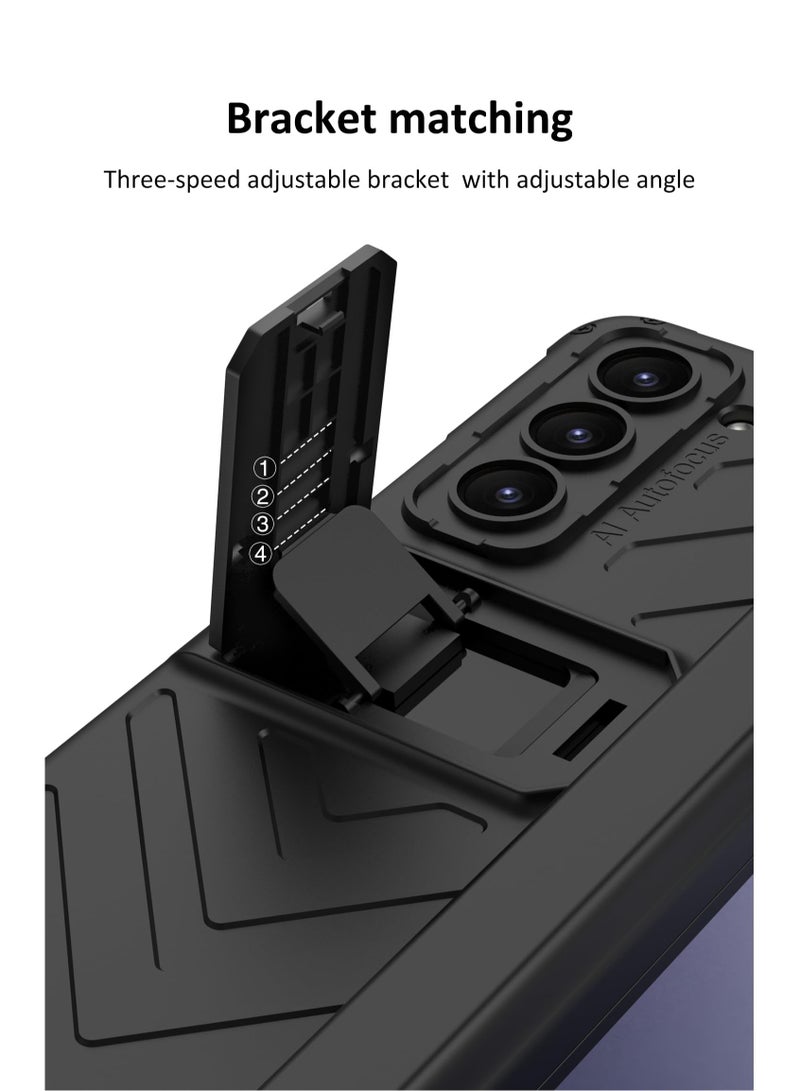 SOLARAE For Samsung Fold 5 Case with Hinge Protection, Galaxy Z Fold 5 Case Built-in Screen Protector & Kickstand & S Pen Slot Case for Samsung Galaxy Z Fold 5 2023, Black - Image 5