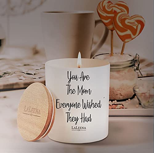LaLeena - Gifts for Mom - Scented Candle - Luxury Candles for Home Scented - Birthday Gifts for Mom (Large 14 oz) (Mom White Candle, Vanilla) - Image 4