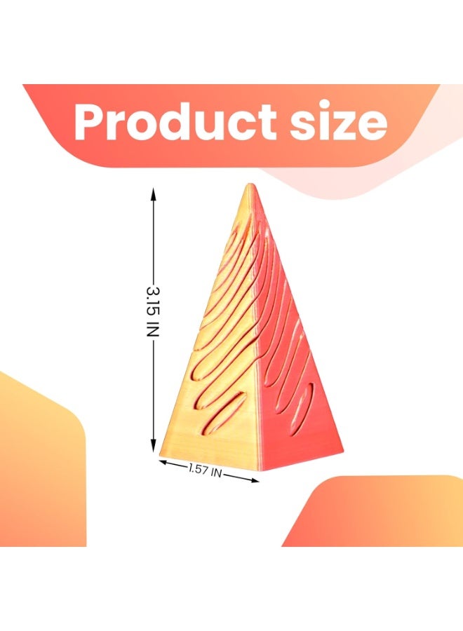 لعبة تململ مخروطية حلزونية مطبوعة ثلاثية الأبعاد، ألعاب مخاريط لتمرير الشكل الهرمي المستحيل، لعبة فيدجيت لتخفيف التوتر والاسترخاء، لعبة مكتبية لتخفيف التوتر، هدايا للعطلات وأعياد الميلاد (ذهبي وأحمر) - Image 1