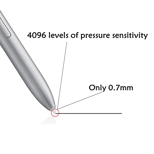 PCTC Galaxy Tab S7 FE S Pen Replacemen Stylus Pen for Samsung Galaxy Tab S7 FE SM-T730, SM-T733, SM-T736B Touch Pen + Tips/Nibs (Mystic Silver) - Image 5