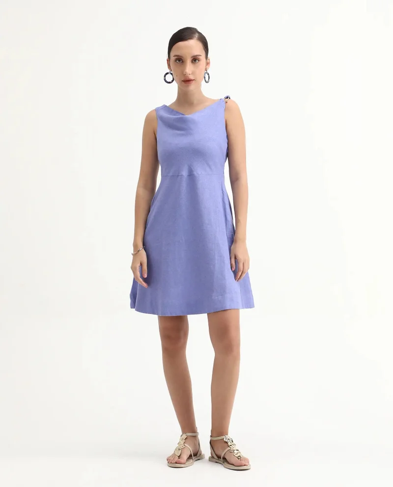 ريريزم Women's Short 100% Linen Dress