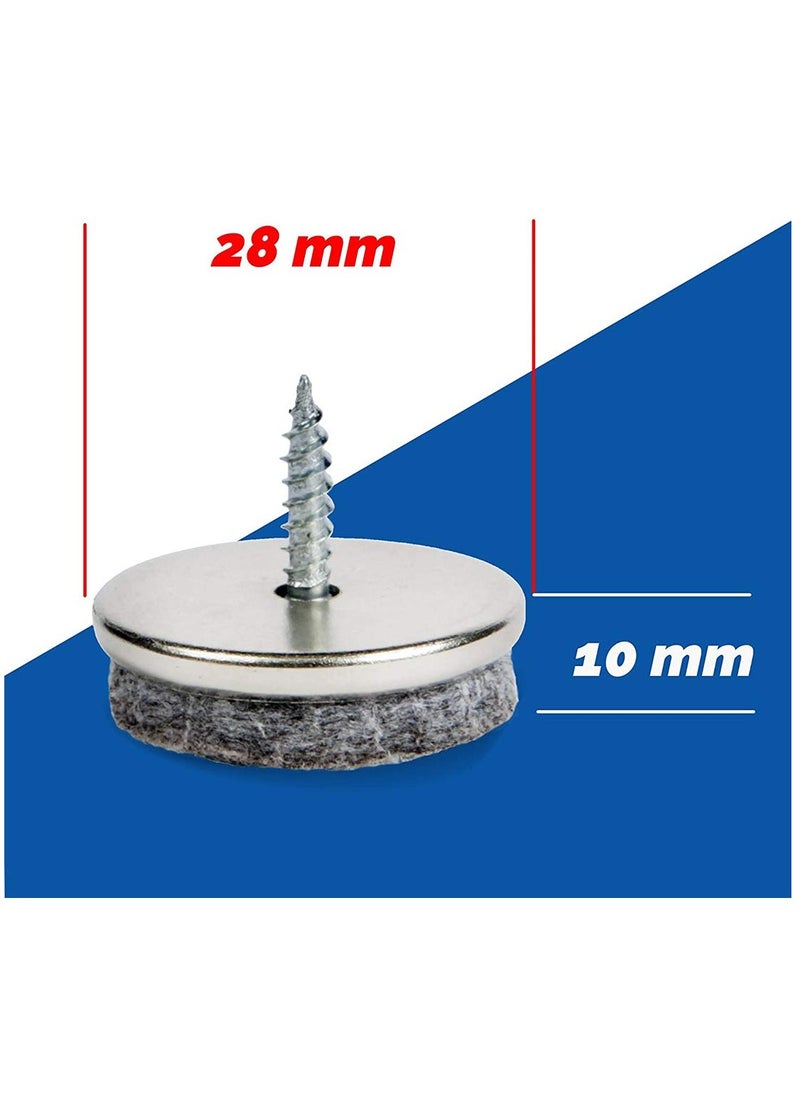 KASTWAVE Furniture Felt Pads, Furniture Pads with Easy Screw Installation are Ideal Floor Protector Pads  - Image 3