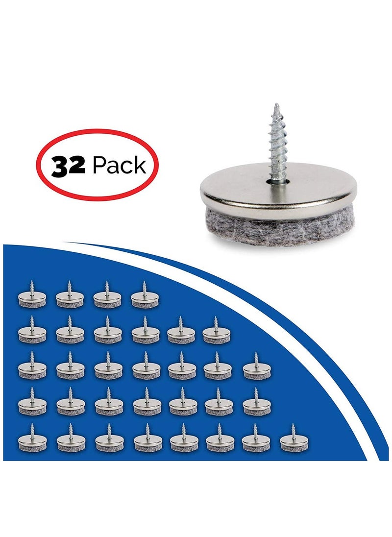 KASTWAVE Furniture Felt Pads, Furniture Pads with Easy Screw Installation are Ideal Floor Protector Pads  - Image 2