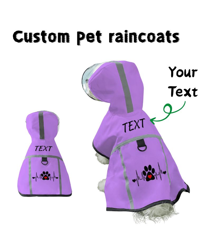 Personalized Custom Pet Raincoat Yellow XXL Lightweight Soft Comfortable Machine Washable Adjustable All Seasons Rain Wear For Small And Large Pets - Image 4