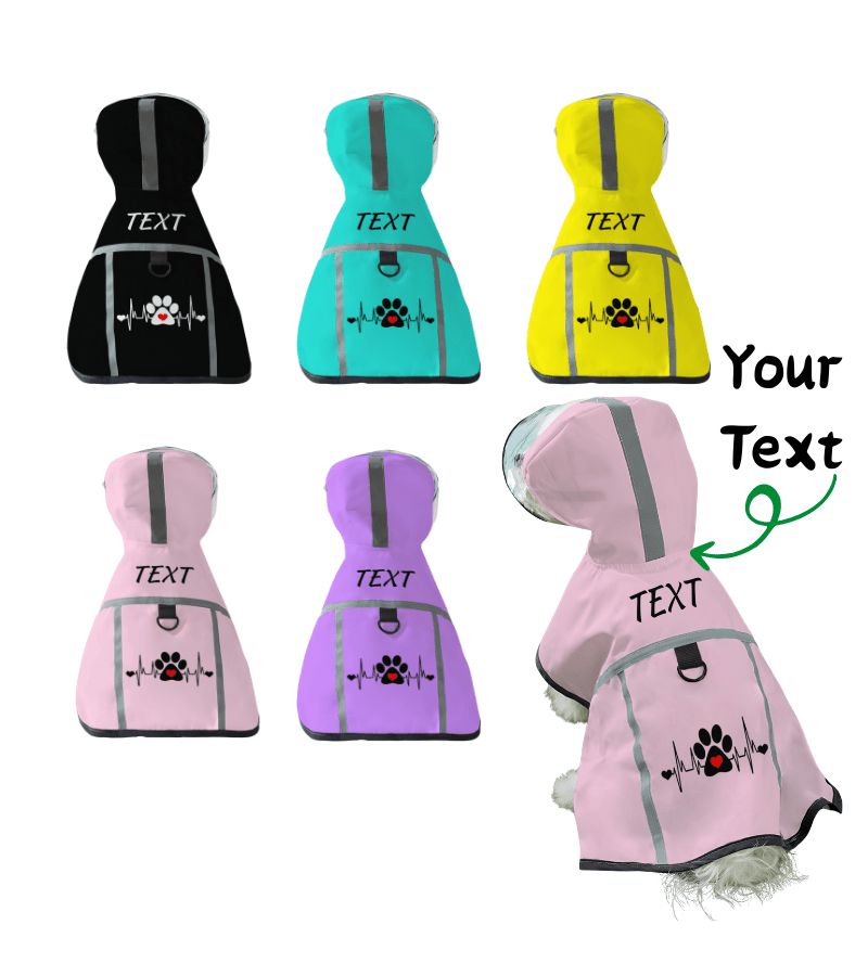 Personalized Custom Pet Raincoat Yellow XXL Lightweight Soft Comfortable Machine Washable Adjustable All Seasons Rain Wear For Small And Large Pets - Image 1