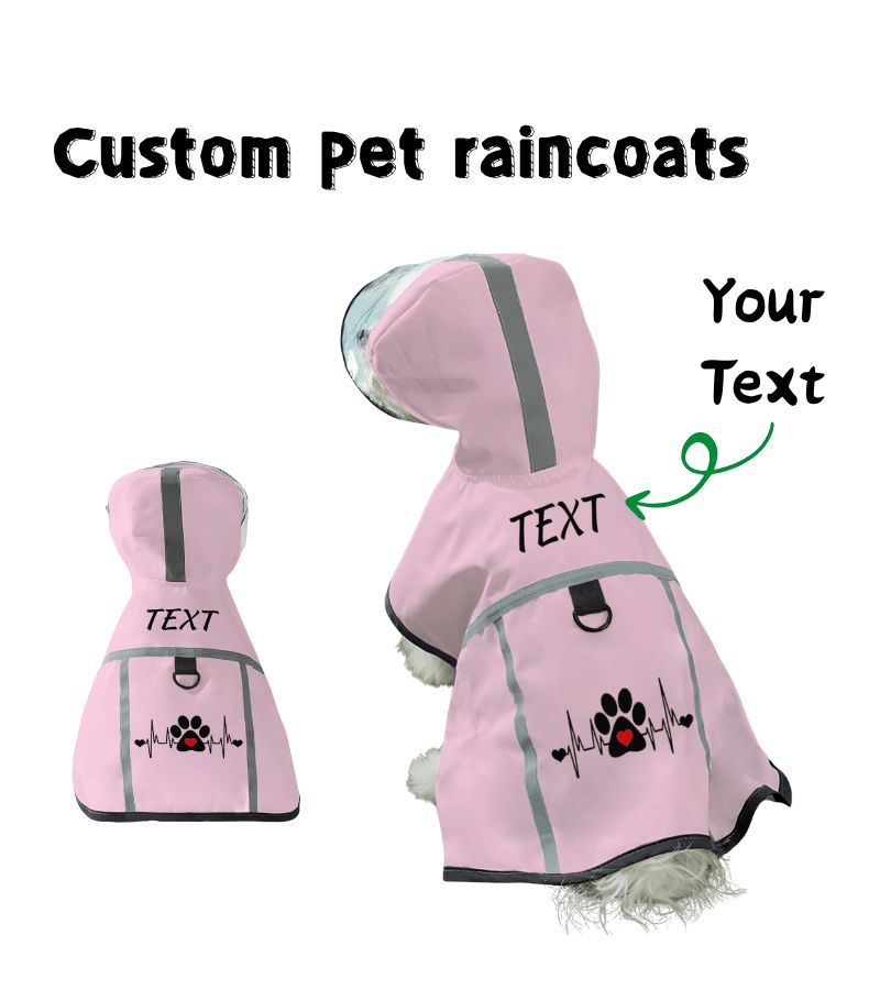Personalized Custom Pet Raincoat Yellow XXL Lightweight Soft Comfortable Machine Washable Adjustable All Seasons Rain Wear For Small And Large Pets - Image 5