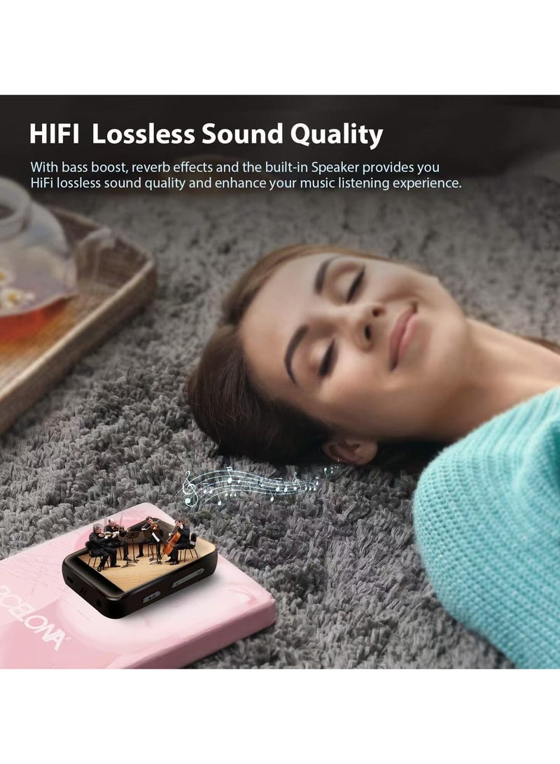 64GB High Resolution Touch Screen MP3 Music Player with Bluetooth 5.0, Portable Hi-Fi Lossless Sound Quality Walkman with HD Speakers, FM Radio, Audio Recorder, Video Playback, E-Book Reader - Image 3