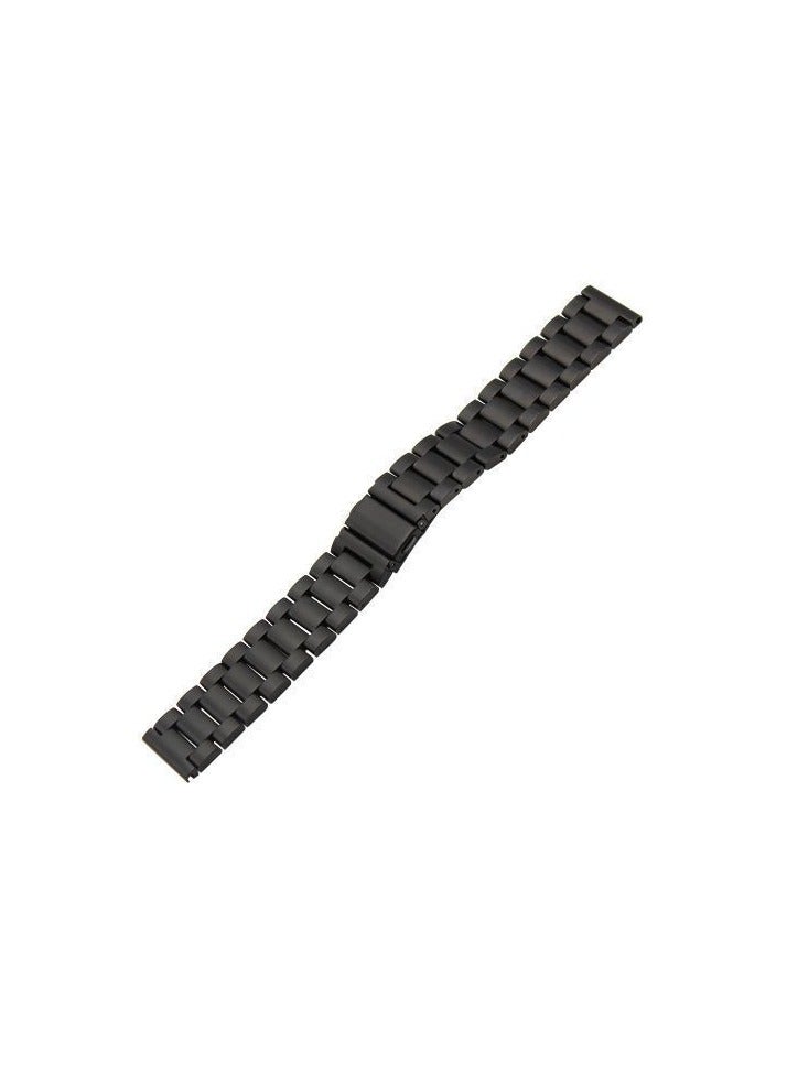 Quick Release Stainless Steel Metal Replacement Straps 20mm Compatible With Oraimo Tempo S2 OSW-11N Smartwatch  -Black  - Image 4