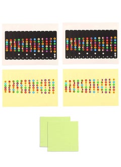 4 Pcs Guitar Fretboard Stickers Guitar Learning Stickers, Guitar Fretboard Decals Guitar Fretboard Notes Stickers with 10 Pcs Radom Color Piano Cloth for Beginner