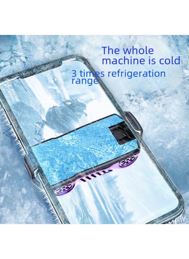 Generic Mobile Phone Radiator Semiconductor Refrigeration Wired Heat Dissipation Metal Back Clip Mute Live Game Cooling Artifact-Color:Electroplating Blue  - Image 5