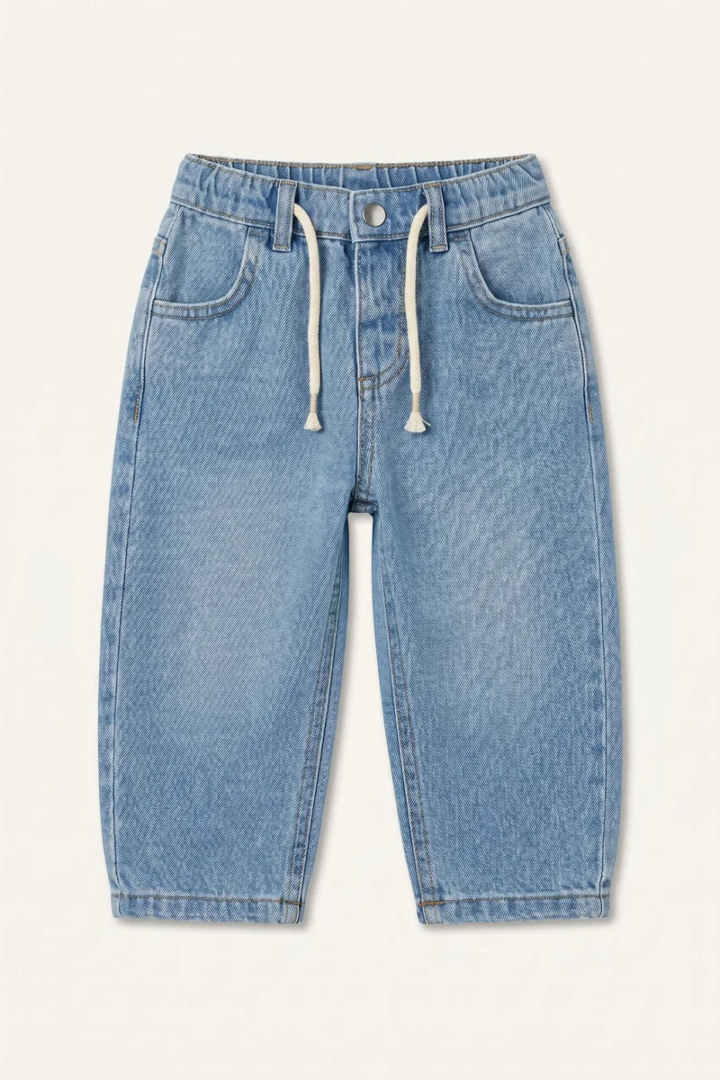 ديفاكتو Baby Boy Balloon Fit Elastic Waist Jeans