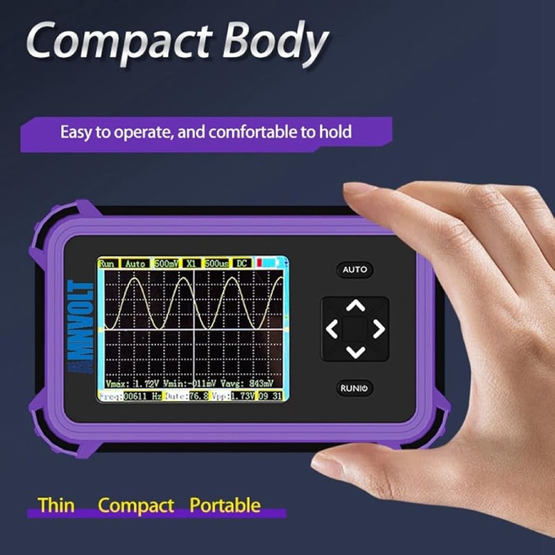 PDS833 Handheld Digital Oscilloscope 2.8 Inch Screen 1MHz Bandwidth 8.33MSa/s 800VPP with Probes Kit - Image 5