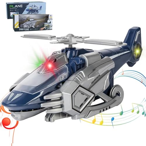 SHAKTISM Transforming Dinosaur Spray Plane Car Toy with LED Lights, Music, Automatic Obstacle Avoidance, Gift for Kids 3-6 Years - Image 2