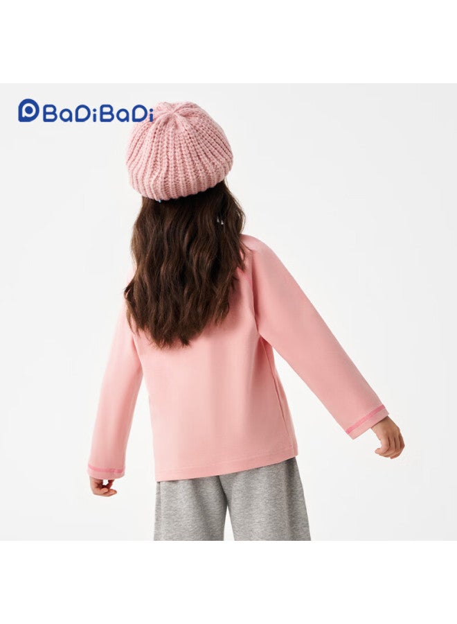 Badibadi Baby Toddler Long Sleeve Base Layer T-shirt Soft Stretch Warm Comfortable Versatile Pink Pink Cloud Size 90