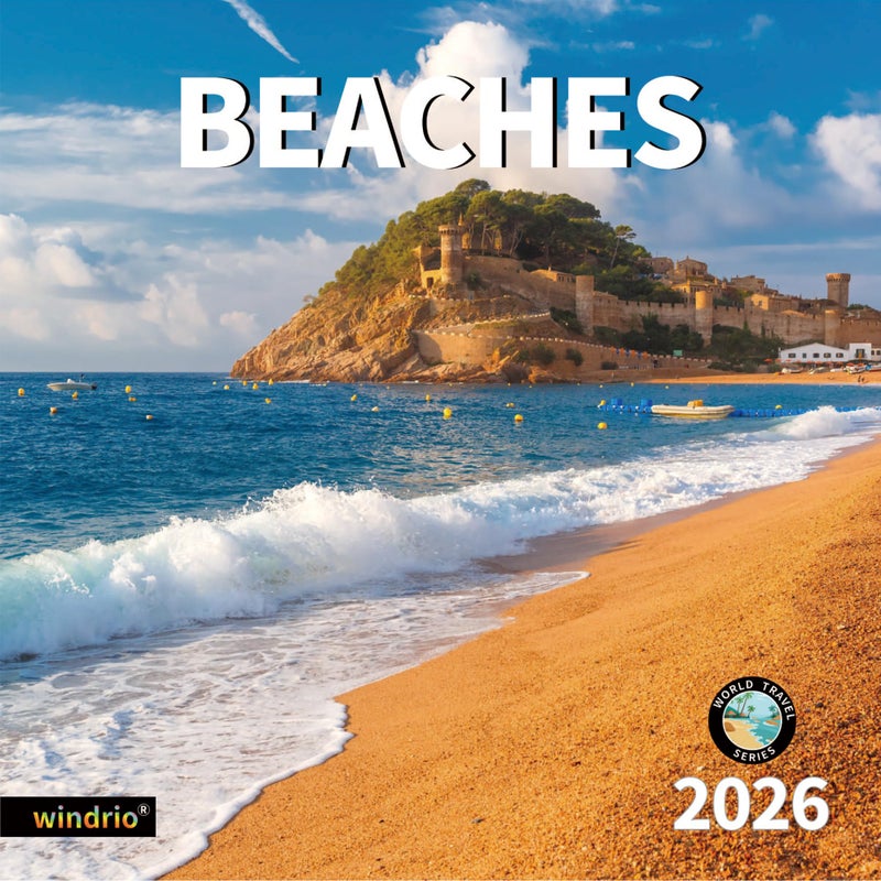 windrio 2026 Wall Calendar,Calendar 2026, November 2025 - December 2026, Wall Calendar Beaches, 12" x 24" Opened,Full Page Months Thick & Sturdy Paper for Calendar Organizing & Planning - Image 1
