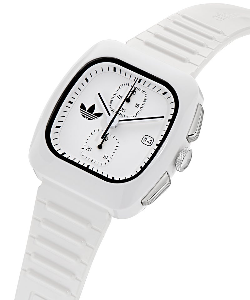 Adidas UW RETRO WAVE TWO CHRNO WHT CS WHT DL 39MM QTZ WHT PSTC FW24 - Image 2