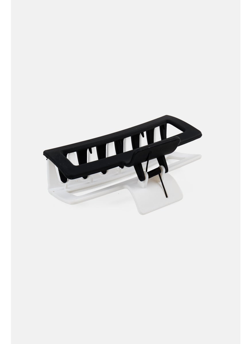 Orly Fashion Accessories Women 1 Pair Big Claw Hair Clips, Black/White  - Image 2