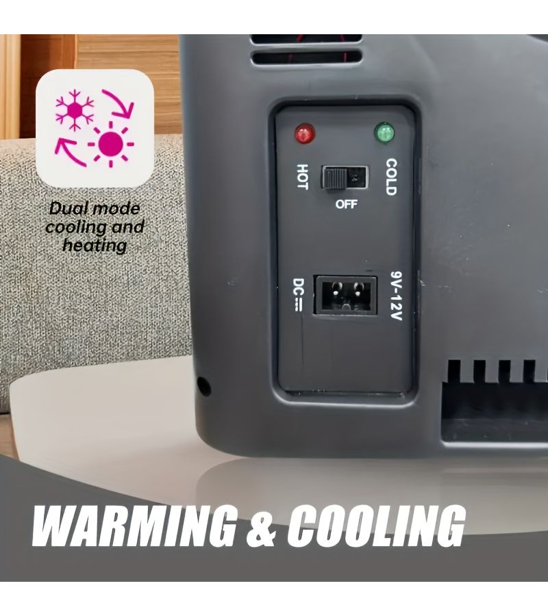 Black Portable Mini Car Refrigerator 1.98 Gal Electric DC 12V Compact Cooler For Drinks Beverages Fruits Space Saving Design For Road Trips Camping Outdoor Adventures RV - Image 4