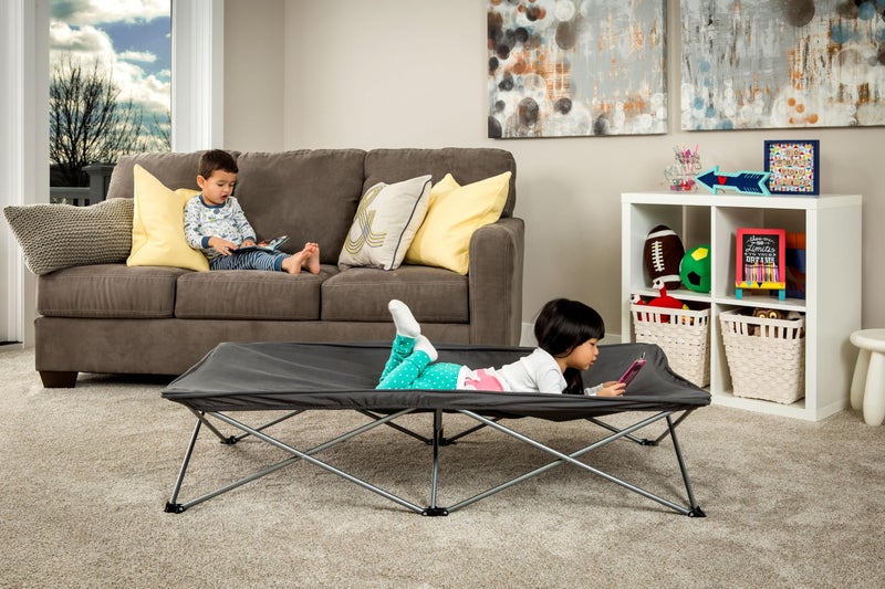 Regalo Extra Long My Cot Portable Toddler Bed - Gray 54x28x12 Inch - Image 5