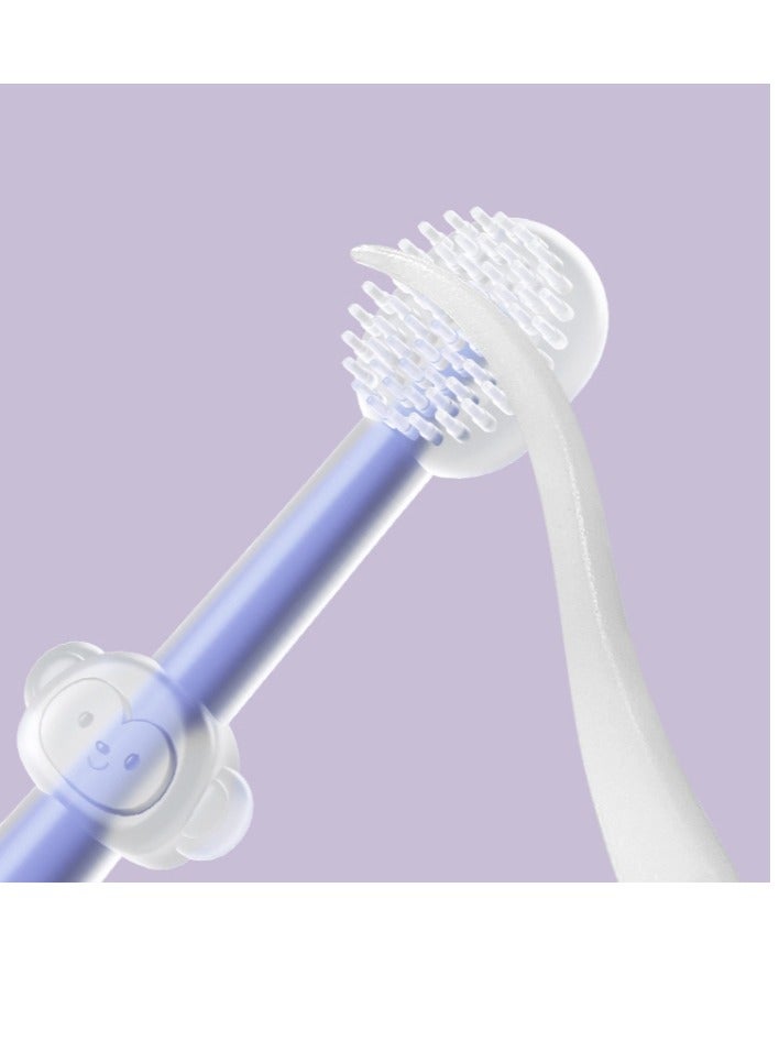 OASIS-TH Baby Silicone Toothbrush Set, Toothbrush + Tongue Brush + Baby Teether + Finger Toothbrush with Cup for Training Teething, 0-18M Infant Toddler Newborn Baby Toothbrush Teeth Brushes - Image 2