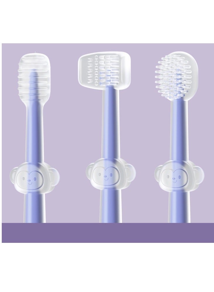 OASIS-TH Baby Silicone Toothbrush Set, Toothbrush + Tongue Brush + Baby Teether + Finger Toothbrush with Cup for Training Teething, 0-18M Infant Toddler Newborn Baby Toothbrush Teeth Brushes - Image 3