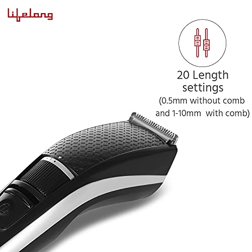 Lifelong LLPCM19 Beard Trimmer For Men With Quick/Fast Charge (1.5 Hrs), 90 Mins Run-time, Cord & Cordless Use, 20 Length Settings - Image 3