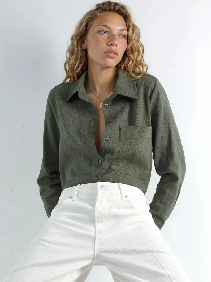 HICCUP Linen Shirt with Pockets