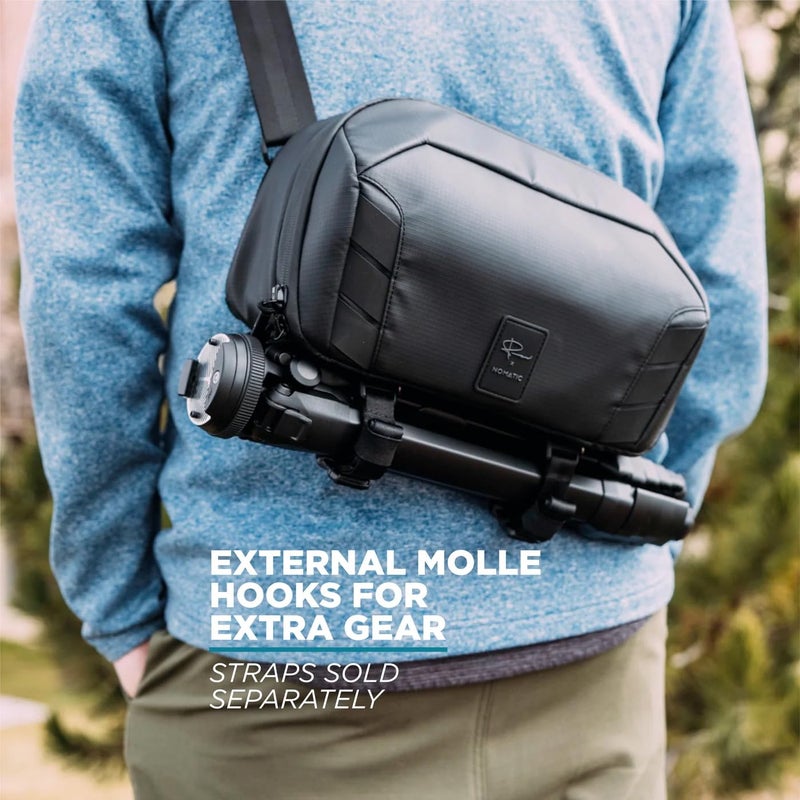 NOMATIC McKinnon Camera Sling 8L: Versatile Camera Bag for Photographers with Quick Access, Secure Storage for Mirrorless or DSLR Camera, Lightweight Crossbody Sling & External Tripod Attachment - Image 5