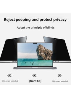 Application Of Apple Macbook Air13.6 Anti-peep Film M3/Air15.3 Inch 2024 Screen Film-Color:All-adhesive Electrostatic Adsorption Anti-peep Film (including Packaging)-Dimensions:Pro14 Inch 2021