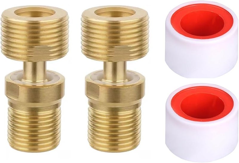 صمام دش قابل للتعديل زاوية تركيب صنبور أداة سباكة 2 قطعة سهلة التركيب - Image 1