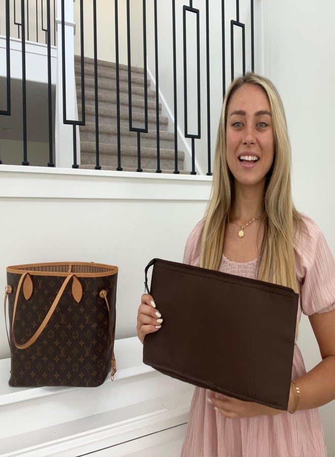 Purse Bling منظم حقائب يد رفيع من Purse Bling مزود بسحاب لحقائب اليد والحقائب الكبيرة، منظم حقائب أنيق مناسب لحقائب Speedy وNeverfull وGraceful وDelightful (جامبو، أحمر) - Image 2