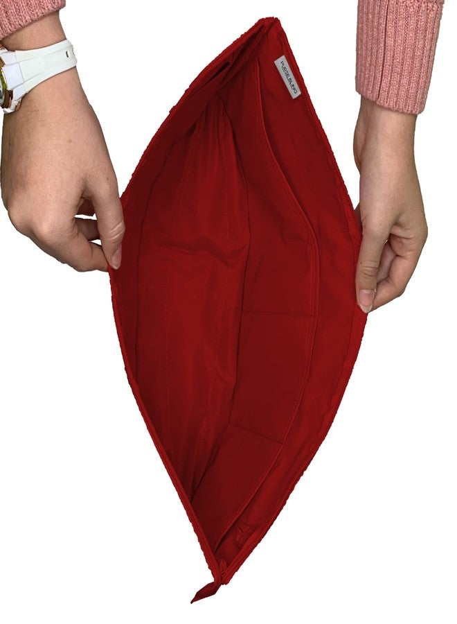 Purse Bling منظم حقائب يد رفيع من Purse Bling مزود بسحاب لحقائب اليد والحقائب الكبيرة، منظم حقائب أنيق مناسب لحقائب Speedy وNeverfull وGraceful وDelightful (جامبو، أحمر) - Image 1