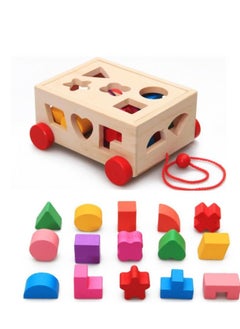 Color Building Block Shaped Matching Puzzle Box Toys
