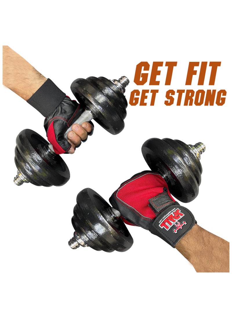 Spall - Weight Lifting Leather Gloves Short Strap Power Lifting Gloves Strong grip Palm Exercise Fitness Strengthen Gloves Home Gym - Image 1
