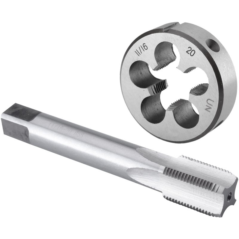 Burkit 111620 UN Tap and Die Set 1116 x 20 UN Machine Thread Tap and Round Die Right Hand