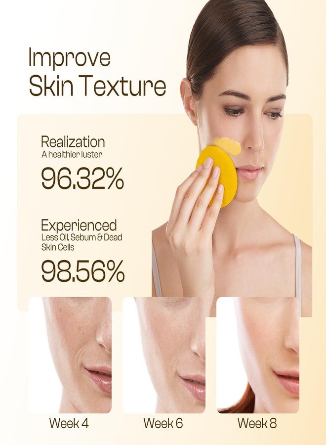 SADOWAY Turmeric Kojic Acid Cleansing Pads: 50PCS Turmeric Kojic Acid Pads Cleansing and Exfoliation Helps for Balance Skin Oil - Image 3
