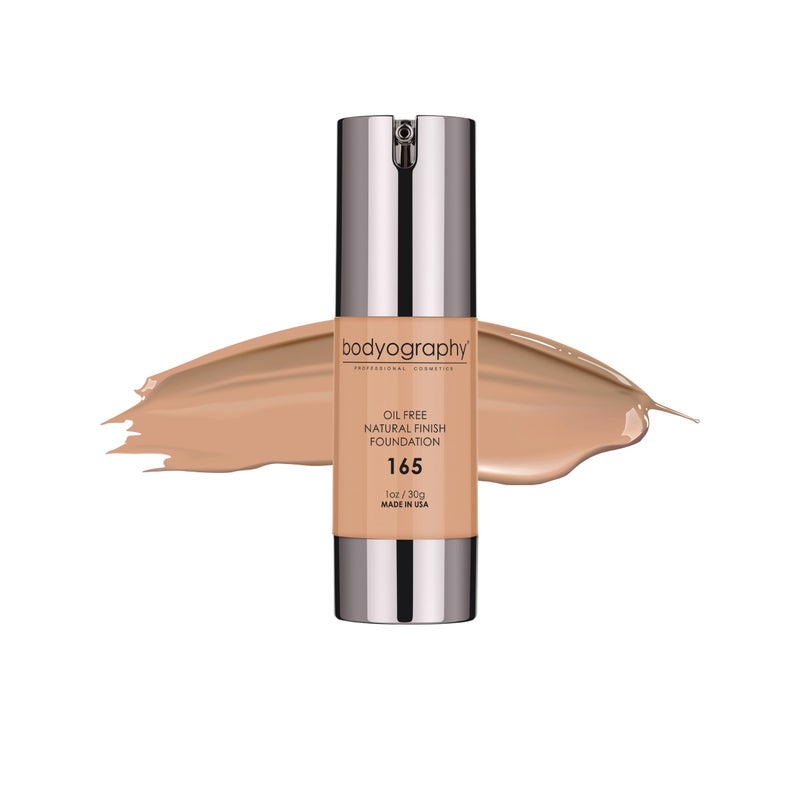 Bodyography Matte Foundation Makeup Medium 165 OilFree AntiAging Salon Natural Finish w Vitamin E C Antioxidants  Vegan GlutenFree ParabenFree