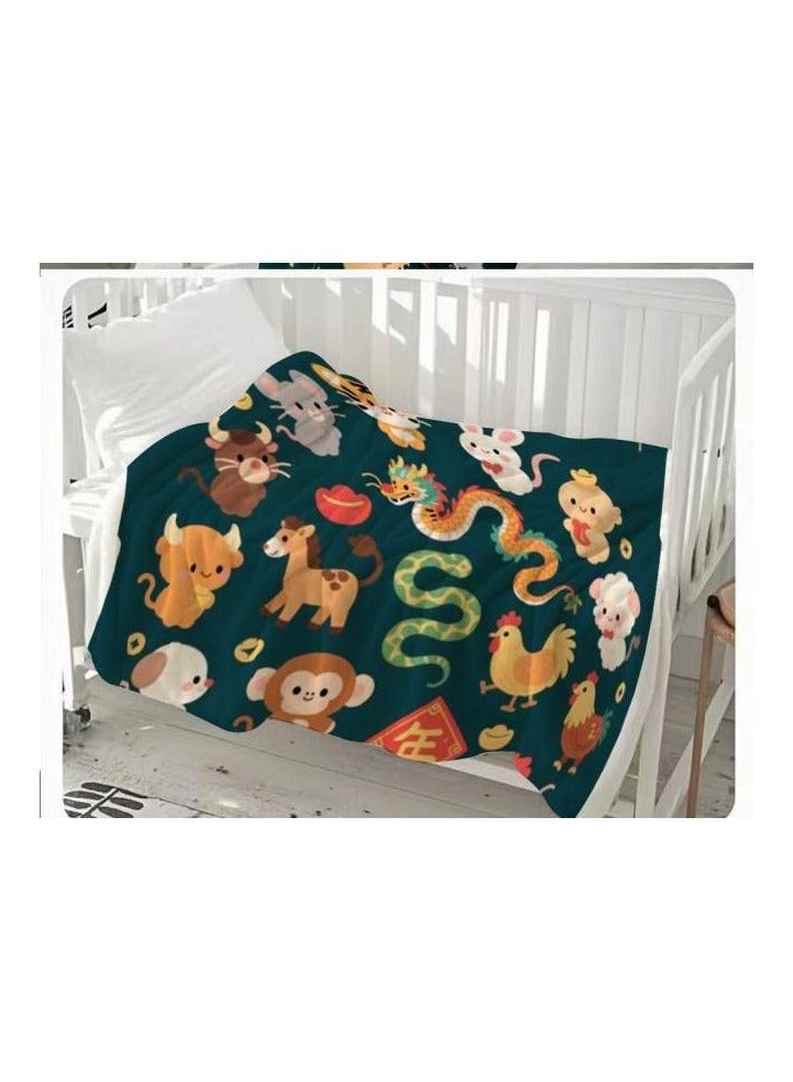 general Flannel thin blanket (warm and comfortable, suitable for sleep, gaming, dust removal and sandproof) 150cm*200cm - 425 - Image 1