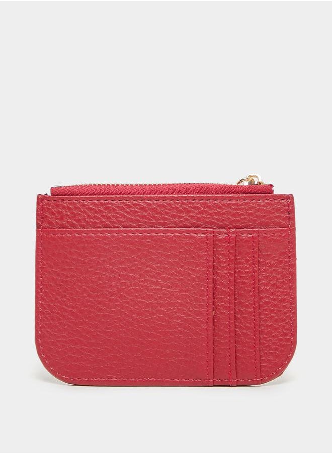 Styli Textured Wallet with Zip Closure  - Image 2