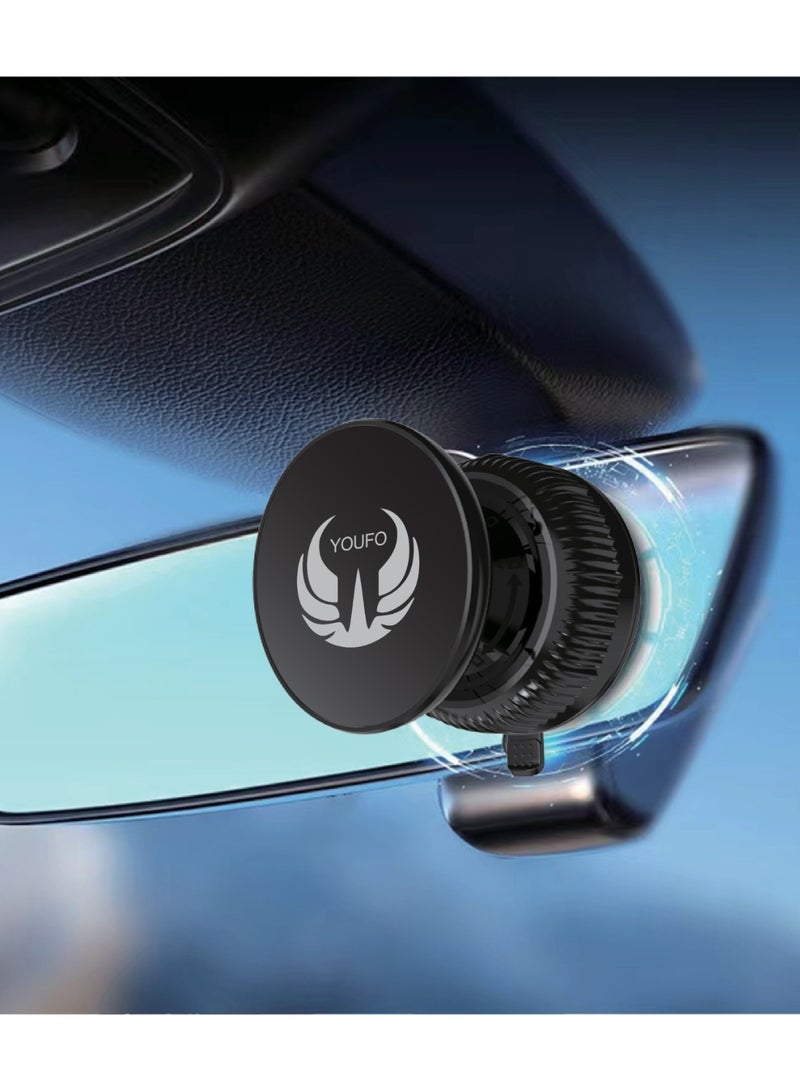 يوفو حامل الجوال المغناطيسي YOUFO – تثبيت بشفط الفاكيوم (Vacuum Suction)، مغناطيس N52 فائق القوة، دوران 360° كامل، متوافق عالمياً (iPhone & Android). - Image 2