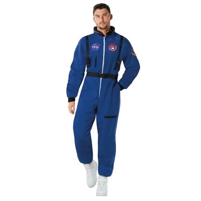 MORPH Astronaut Costume Adult, Blue Space Suit Men, Mens Halloween Costume Astronaut Suits, Nasa Costumes Adult, X-Large - Image 2