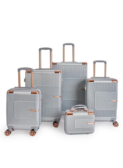 LIMRA Luggage set 5 pieces travel Bags with a distinctive design from limra silver
