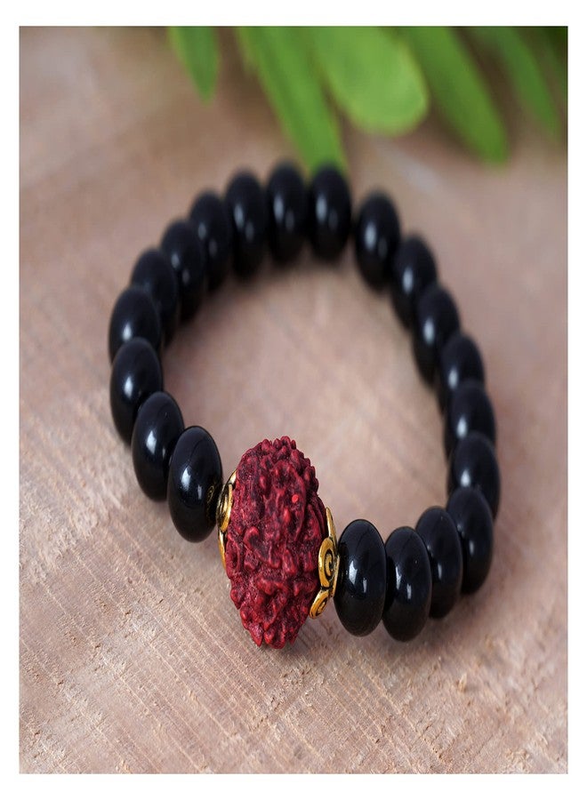 JFL - Jewellery for Less Handmade Rakhi, Brother Combo Couple Pair Rudraksha Rakhi Bracelet Set for Bhaiya Latest Lumba with Roli Chawal for Raksha Bandhan. - Image 4