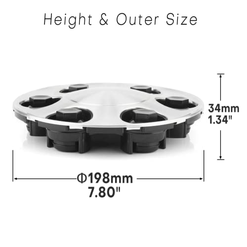 GTownWorks Wheel Center Caps for 20072013 Chevy Chevrolet Silverado Avalanche Tahoe Suburban Wheel Center Hubcaps 17 x 7 12 5 Spoke 9595469 9596341 4PCS Silver - Image 3
